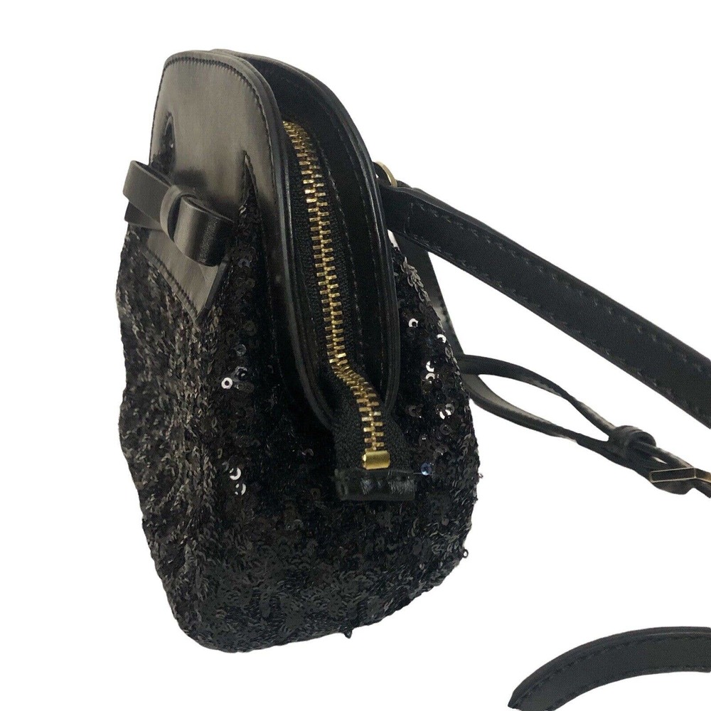 Kate Spade Scotty Riva Crossbody Purse Sequin Leather Bow - Picture 2 of 9